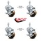 Service Caster 3 Inch High Temp Phenolic Swivel 12mm Threaded Stem Caster Set with Brake SCC-TS20S314-PHRHT-TLB-M1215-4 - alternate 4